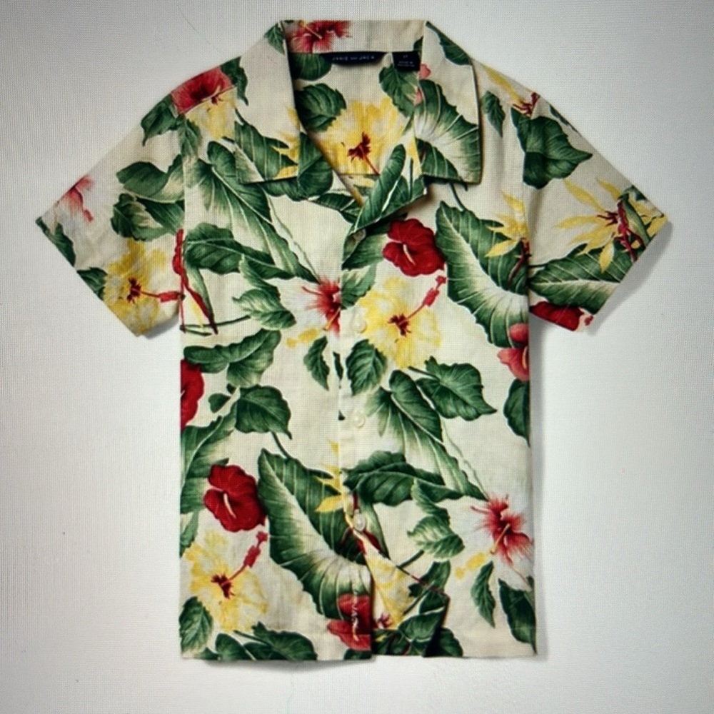 Janie & Jack linen Hawaiian Shirt, 7